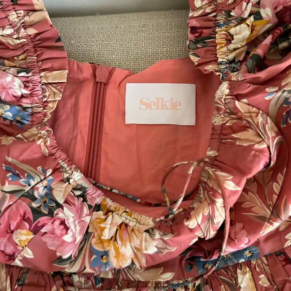 Selkie The Autumn Raphaelite Puff Mini Dress Small - Picture 6 of 9